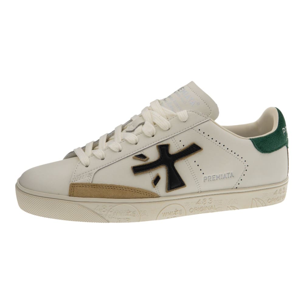 Zapatillas Steven hombre Premiata blancas | Made in Italy foto 3