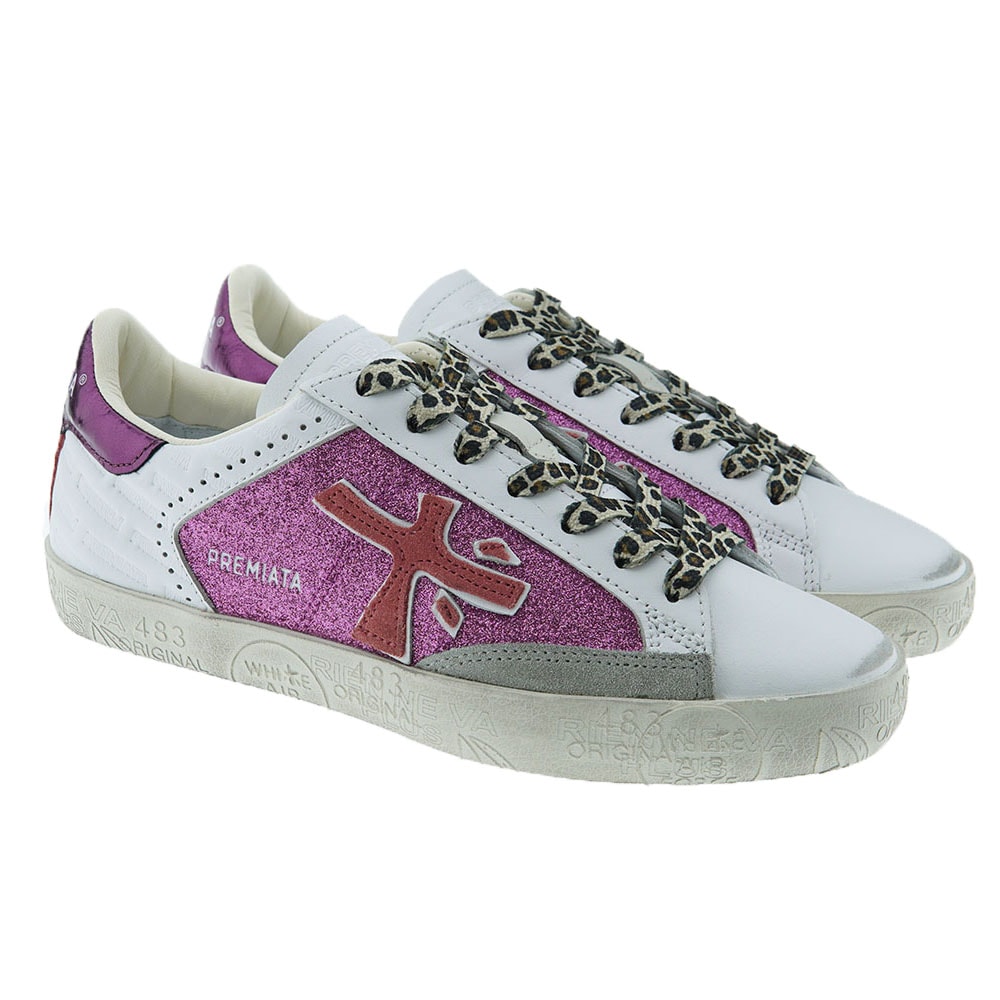 Sneakers mujer glitter y animal print Premiata Steven D