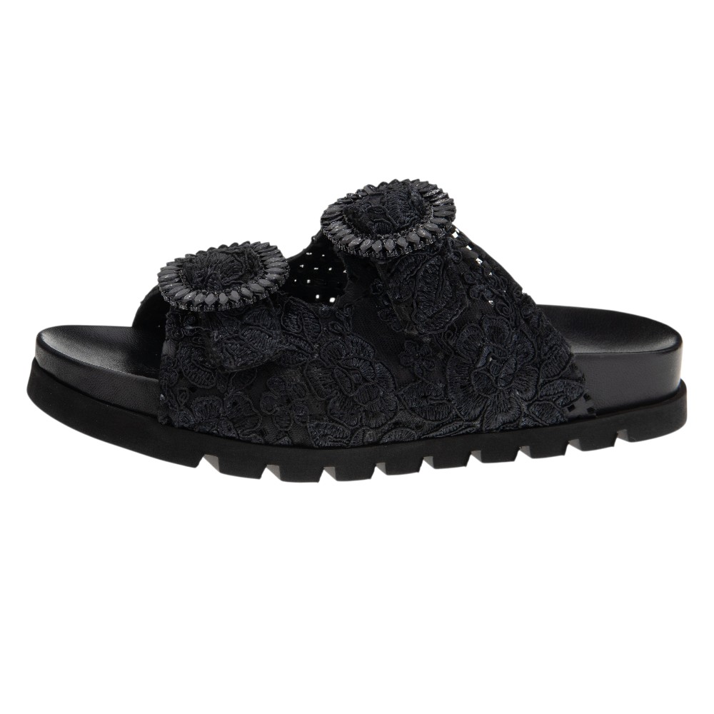 Sandalias negras plataforma doble hebilla Zoe | Estilo y confort foto 3