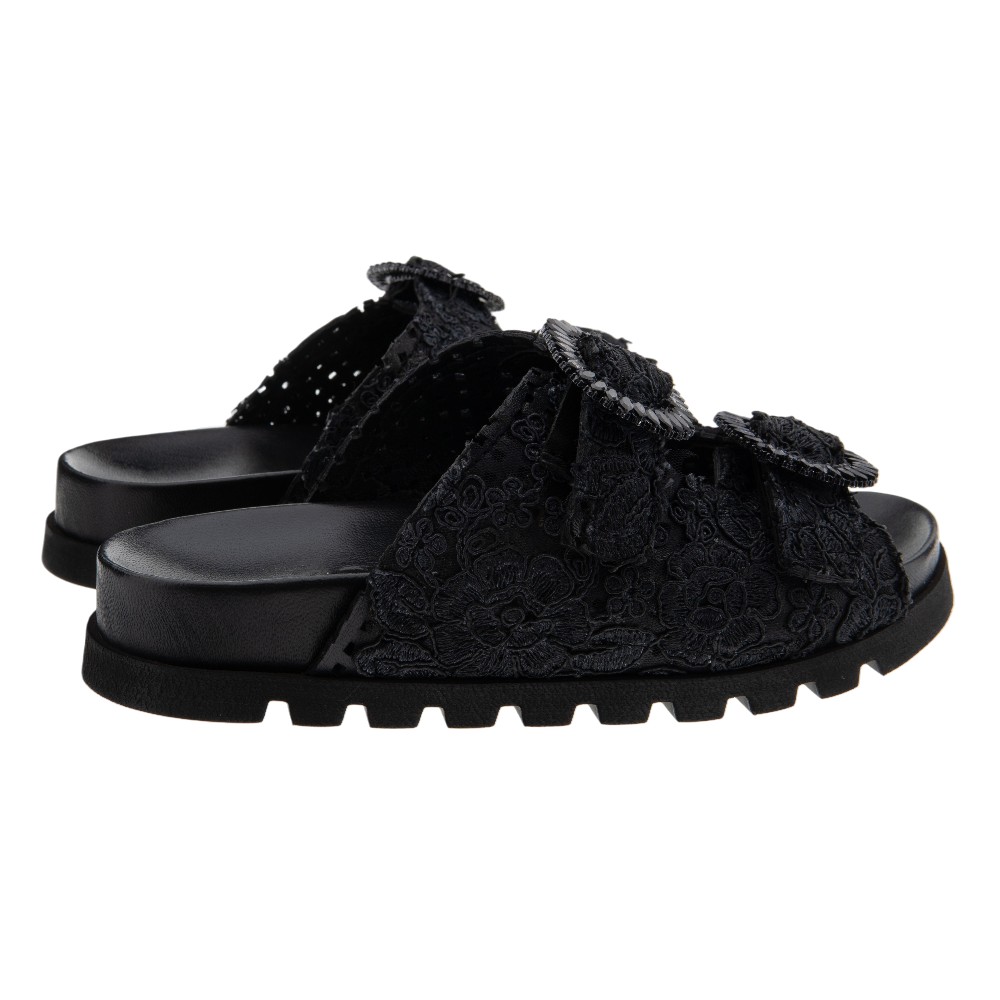 Sandalias negras plataforma doble hebilla Zoe | Estilo y confort foto 4