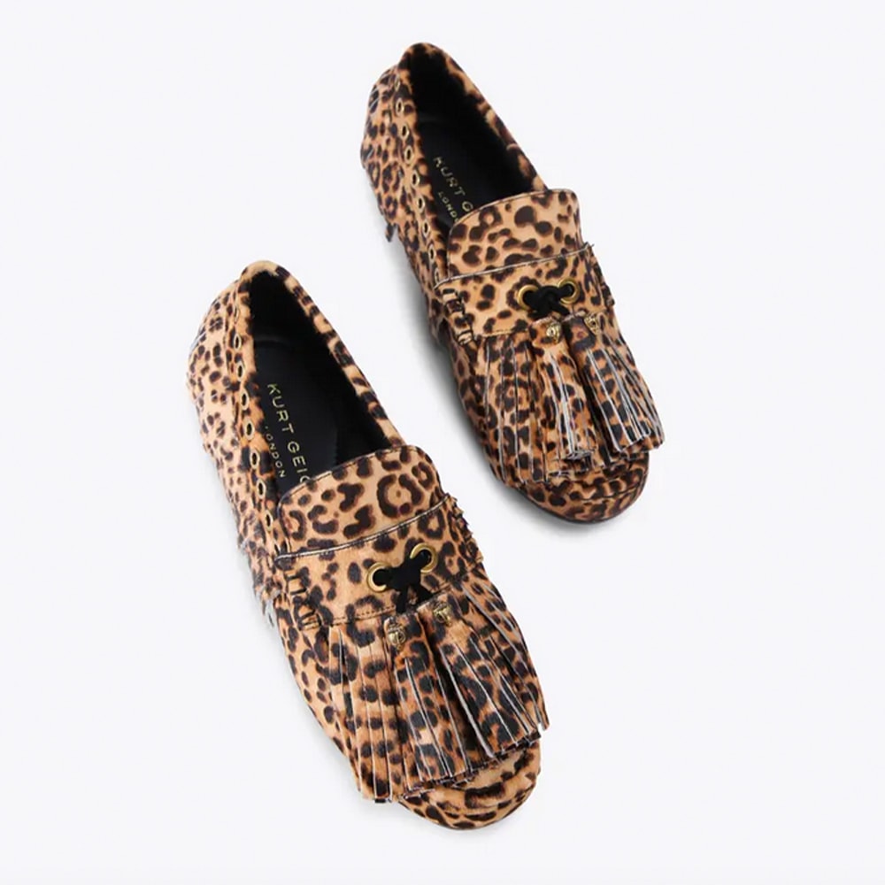 Mocasines mujer leopardo Kurt Geiger Tassel Fringe