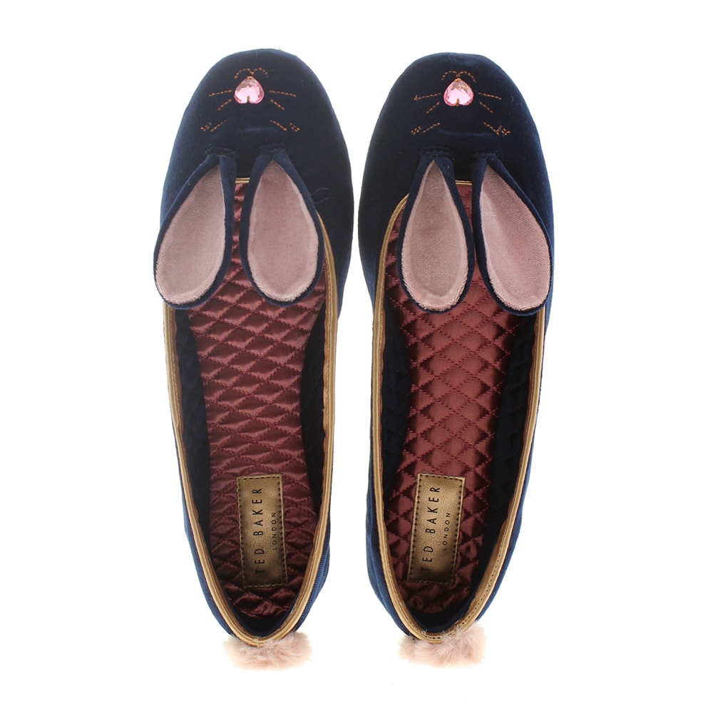 Zapatillas casa terciopelo Ted Baker Bhunny Azul foto 2