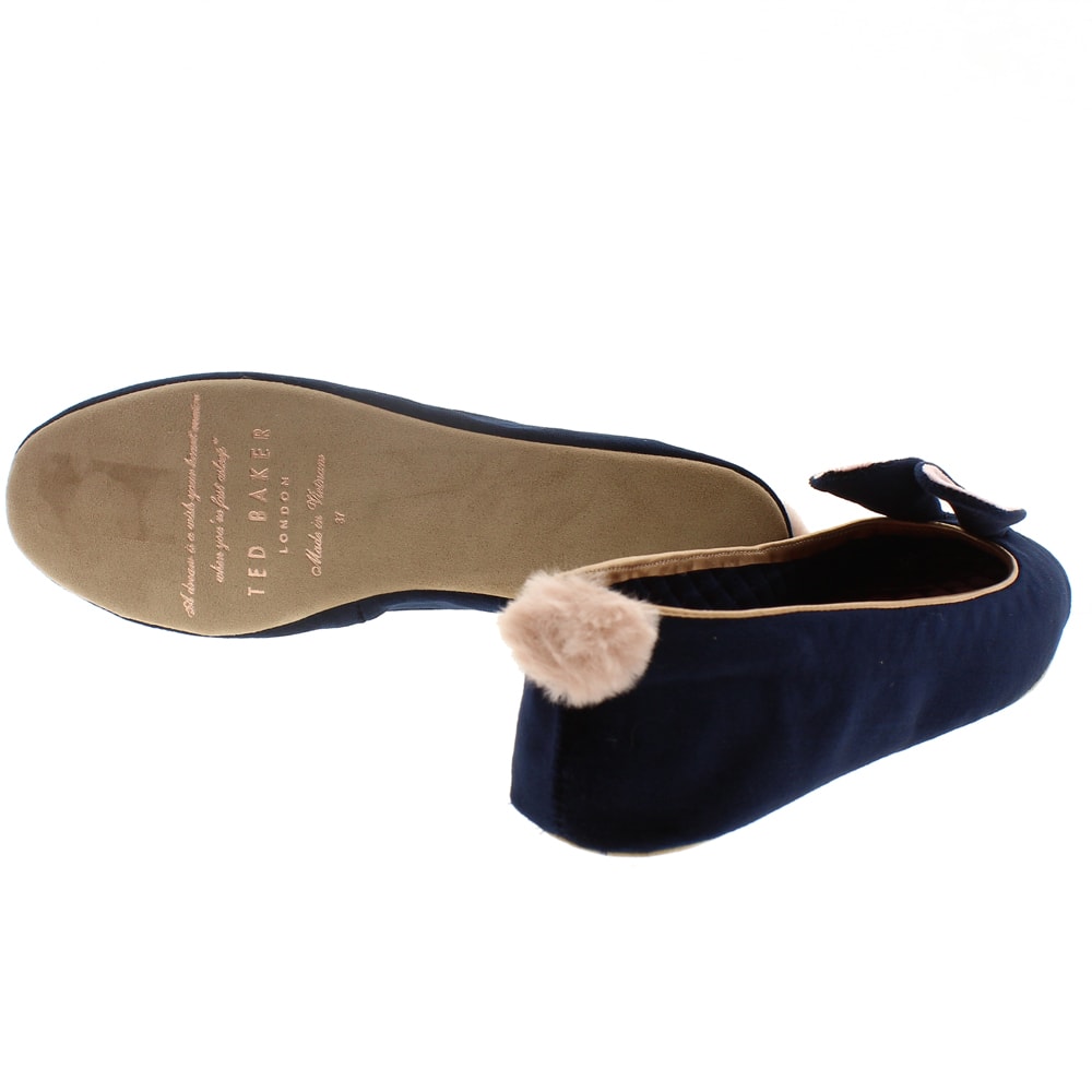 Zapatillas casa terciopelo Ted Baker Bhunny Azul foto 4