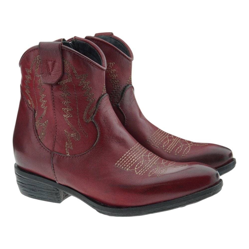 Botines camperos burdeos Zoe Tex Ric
