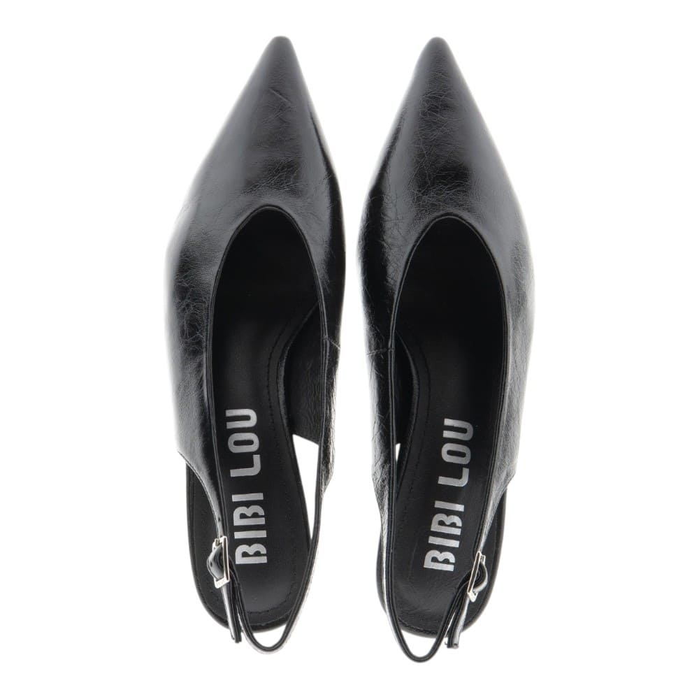 Zapatos Salón Destalonados Piel Negro Bibilou foto 2