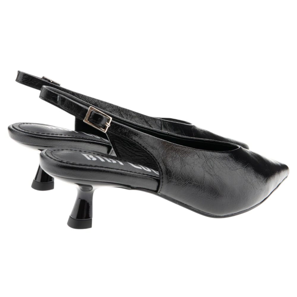 Zapatos Salón Destalonados Piel Negro Bibilou foto 4