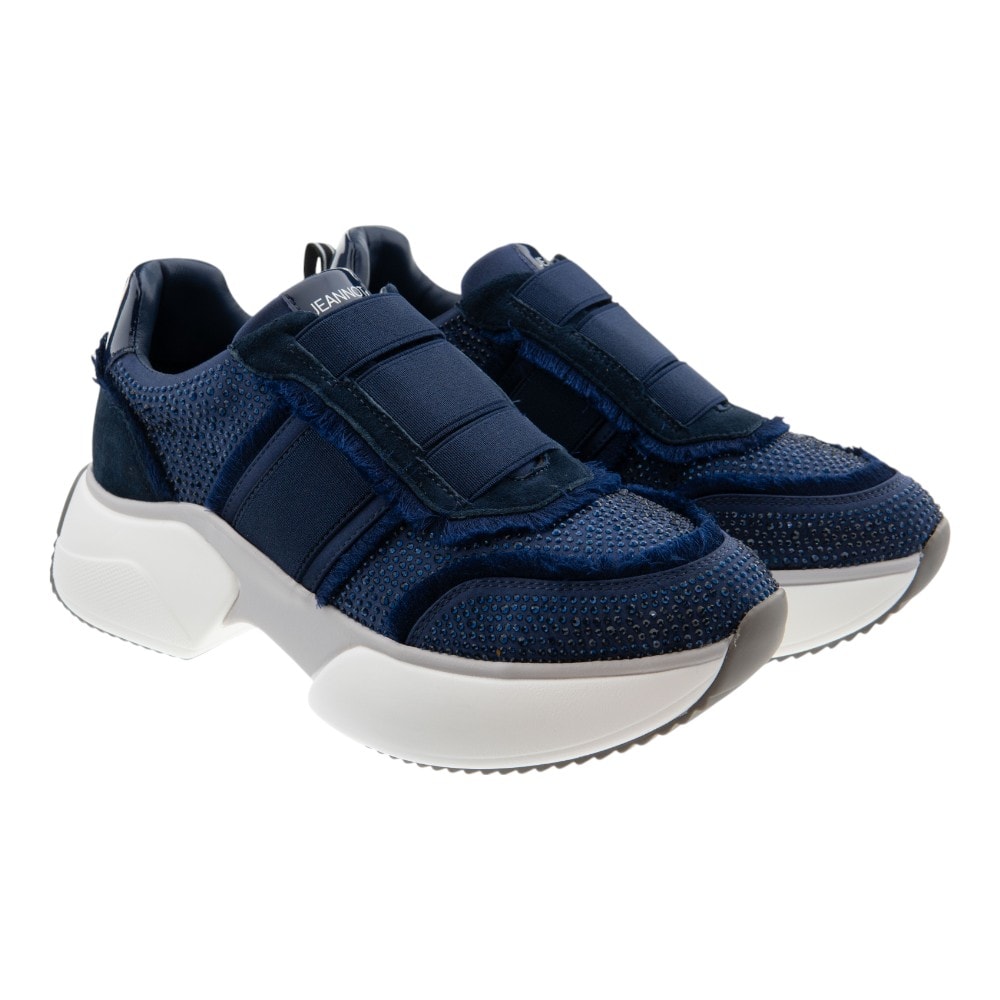 Sneakers mujer plataforma strass y elásticos Jeannot TJ502