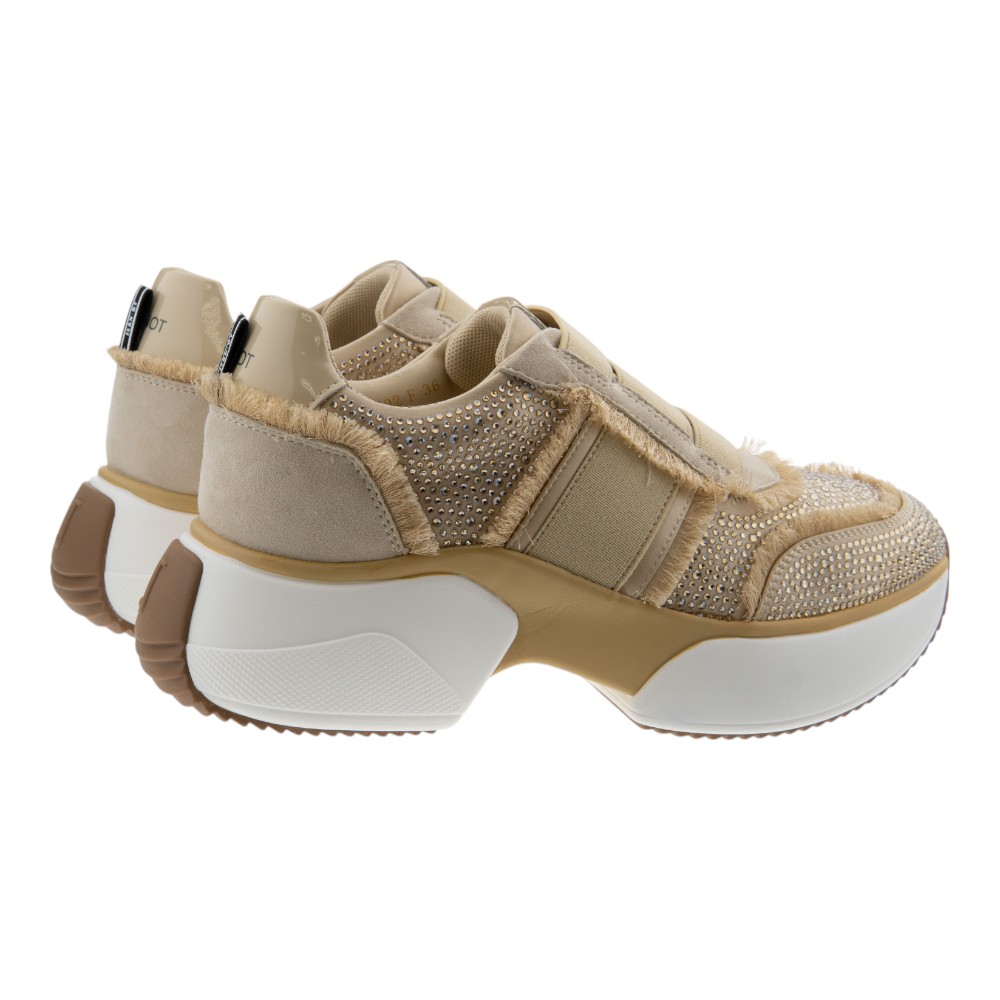 Sneakers beige strass y elásticos mujer Jeannot TJ502 foto 4
