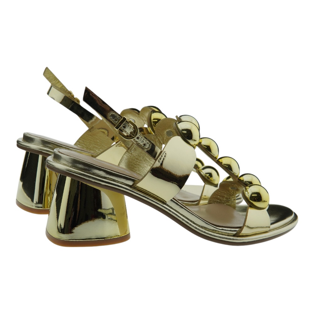 Sandalias de Tacón Jeannot Doradas | Glamour y Comodidad foto 4