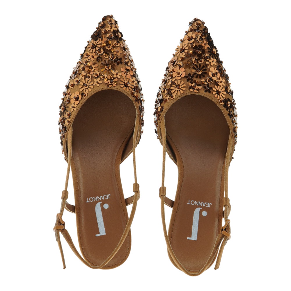 Zapato destalonado mujer Jeannot con flores metálicas | Gallery Carrile foto 2