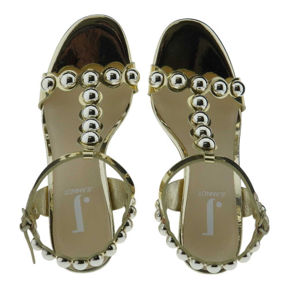 Sandalias Jeannot doradas | Tacón cómodo y diseño exclusivo en Gallery foto 2