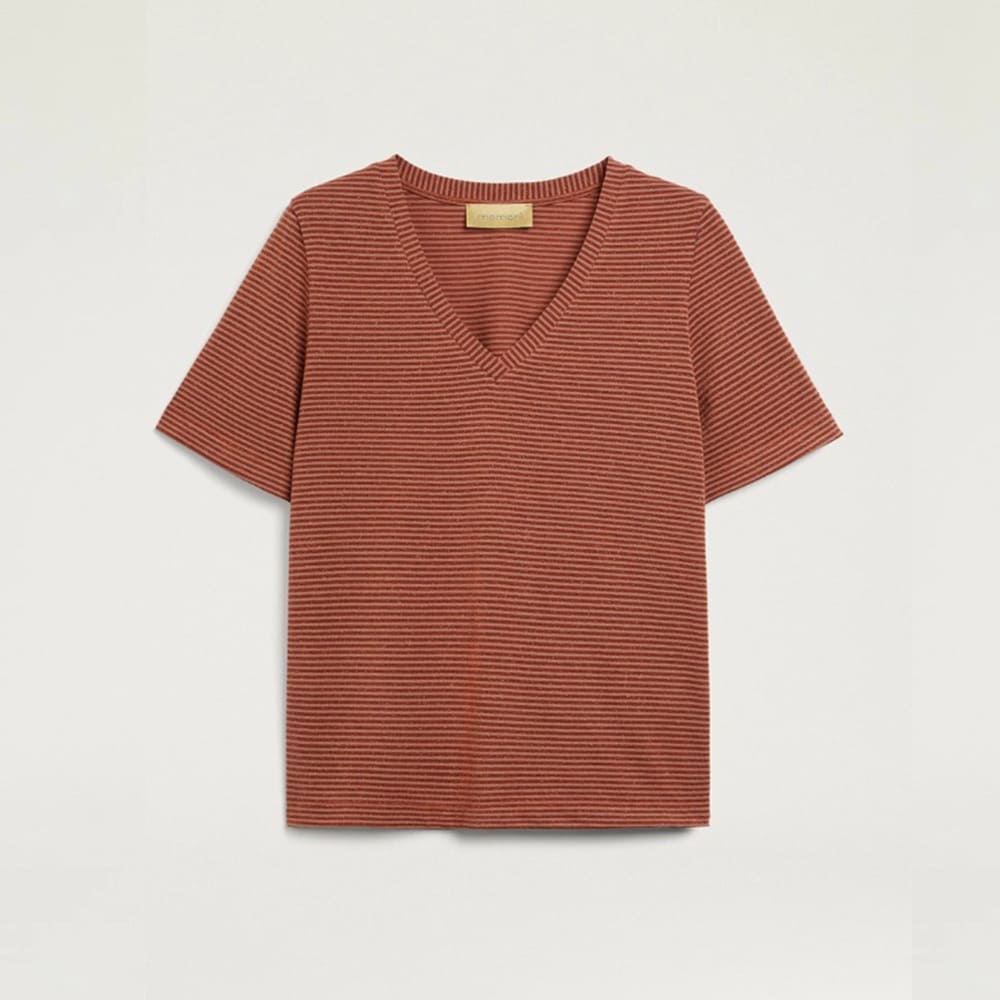 Camiseta rayas lúrex escote V Momoni Trails