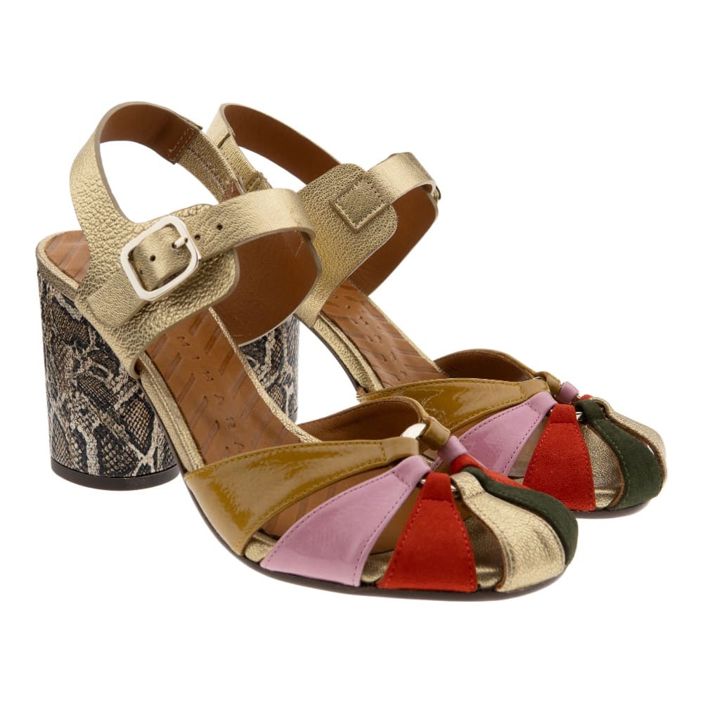 Sandalias multicolor tacón Chie Mihara Udami