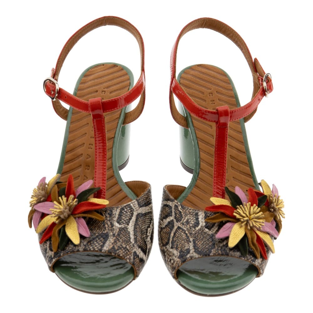 Sandalias pyton y flores Chie Mihara | Diseño exclusivo foto 2
