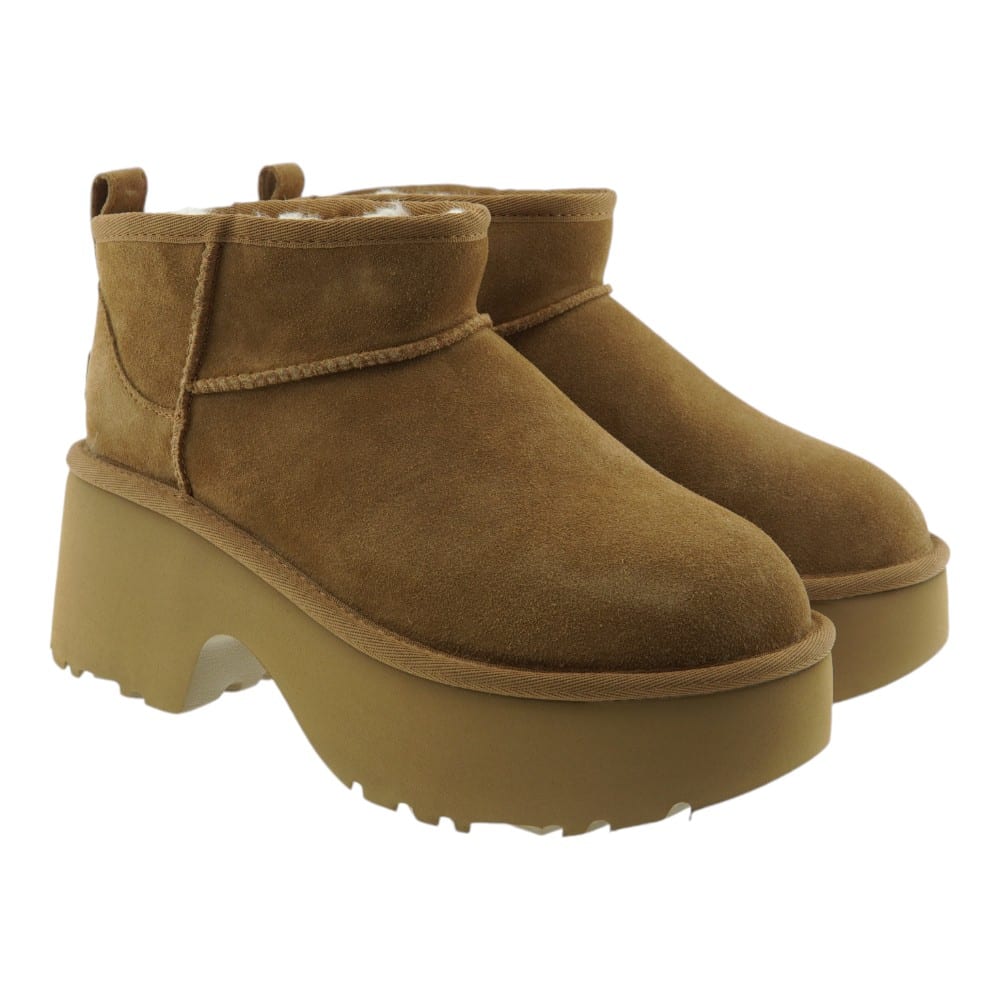 Botas Ugg Ultra Mini Plataforma New Heights Cuero