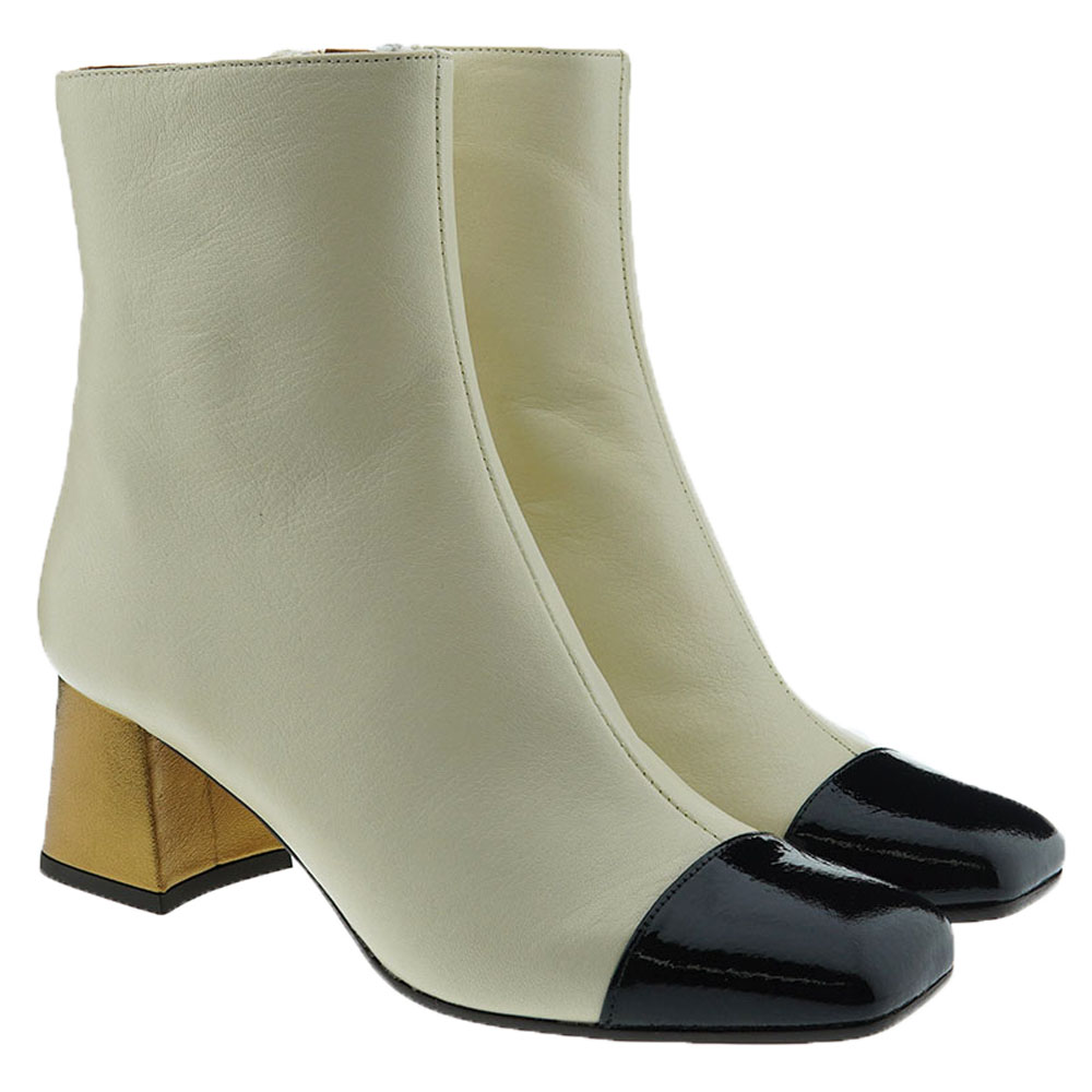 Botines piel tacón metalizado Chie Mihara Valkiria41