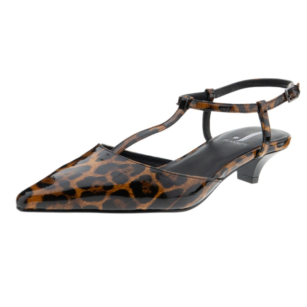 Zapato de tacón estampado leopardo para mujer – Jeannot foto 3