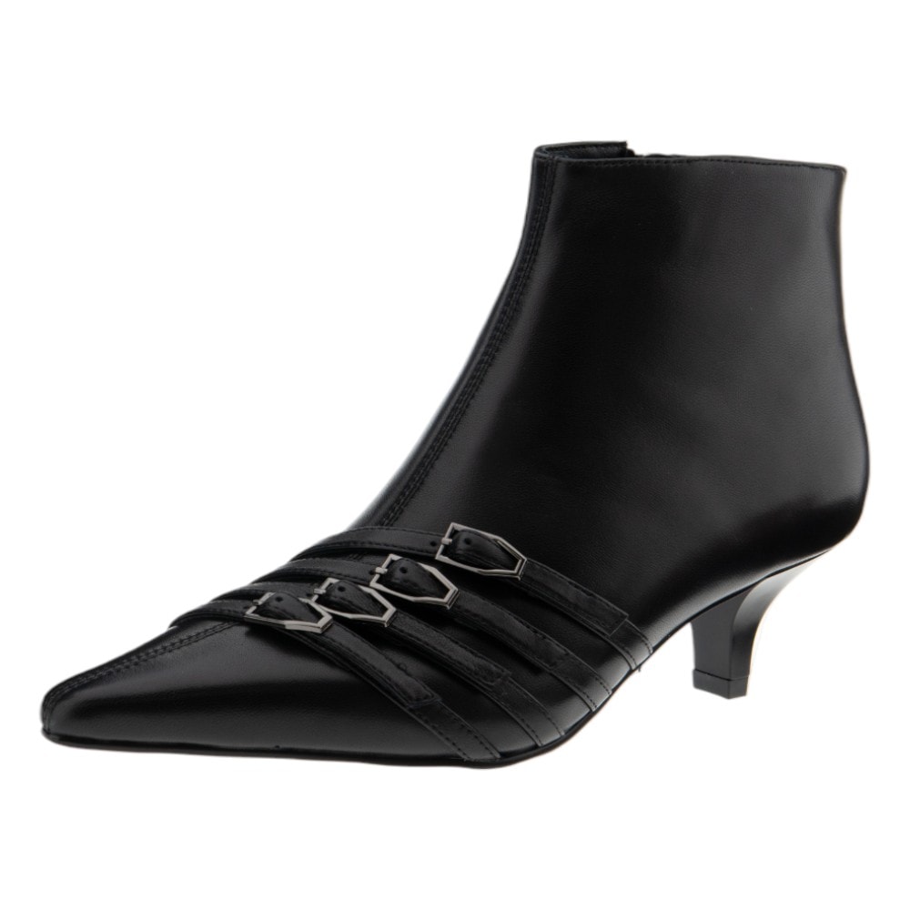Botines negros con hebillas y punta fina para mujer – Jeannot foto 3