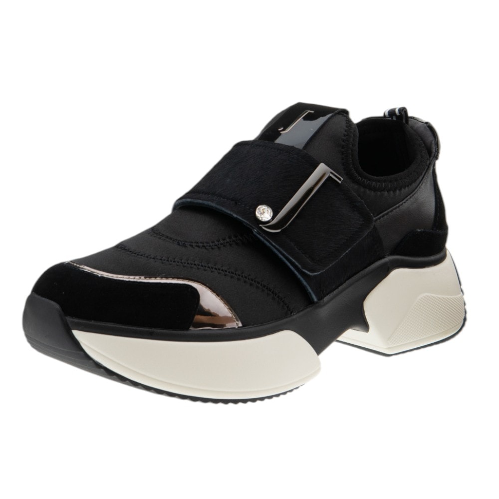 Sneakers mujer sin cordones negras con suela gruesa – Jeannot foto 3