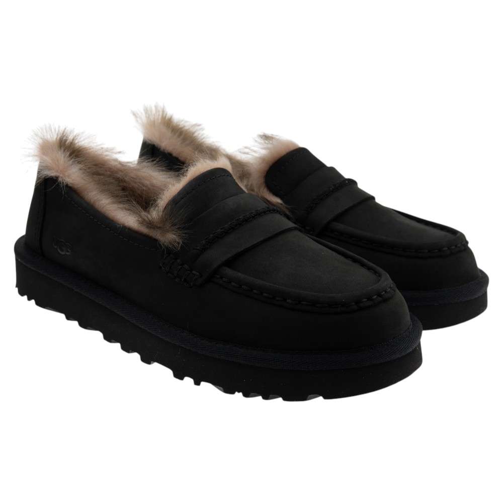 Mocasines ante negro piel oveja mujer Ugg W Ellis