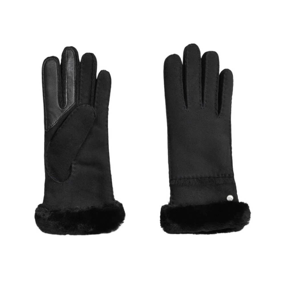 Guantes Negros Mujer Piel Ugg W Sheepskin Seamed