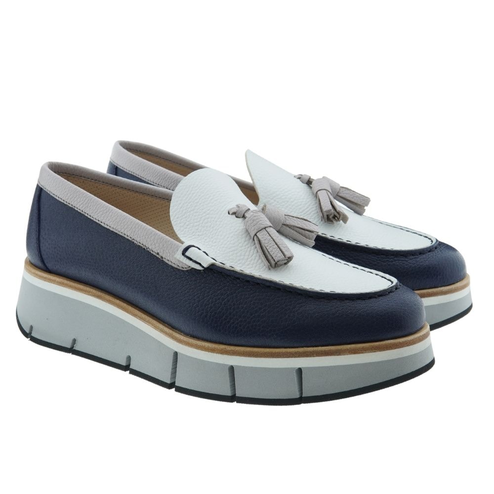 Mocasines mujer borlas plataforma Calce X1262