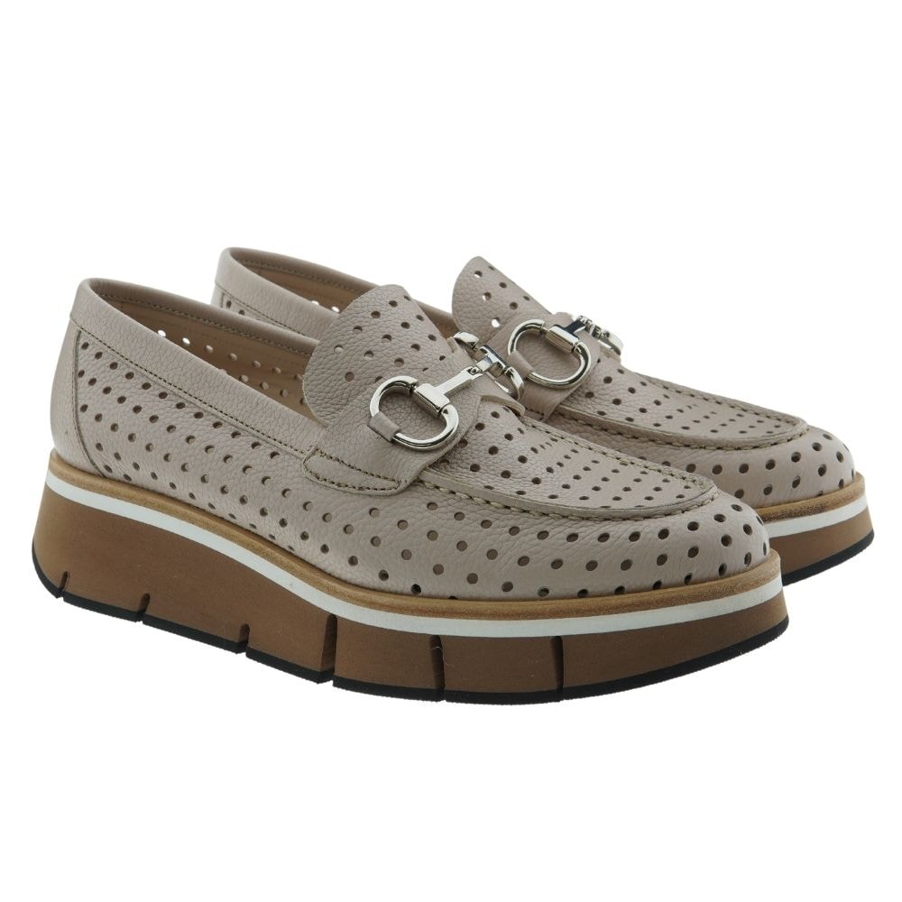 Mocasines plataforma piel calada Calce X1265