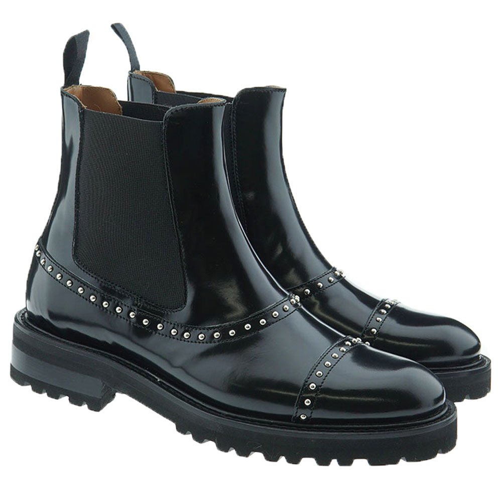 Botines mujer piel tipo Chelsea tachas Calce X1498