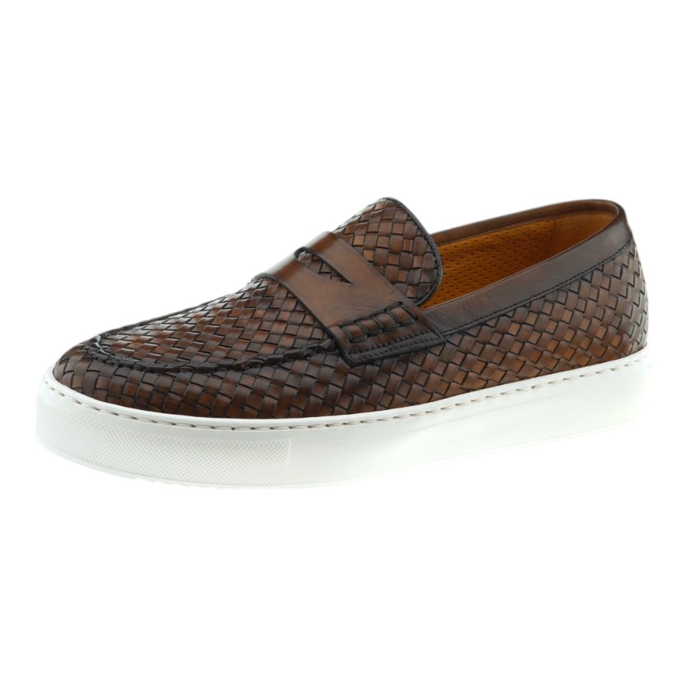 Mocasines Hombre Piel Trenzada Cuero Calce X1578 foto 3