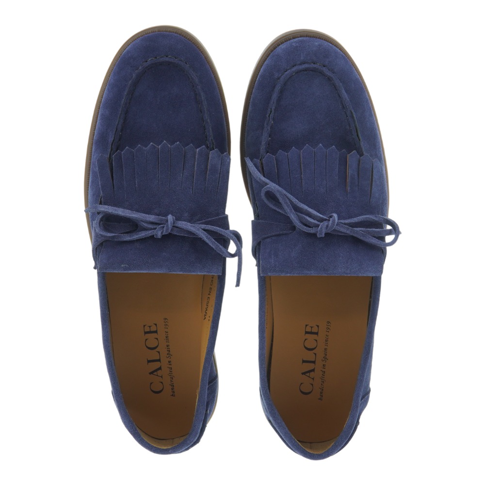 Mocasines azules caballero flecos y lazo Calce X1596 foto 2