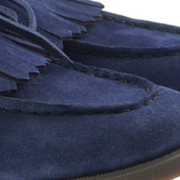 Mocasines azules caballero flecos y lazo Calce X1596 foto 6