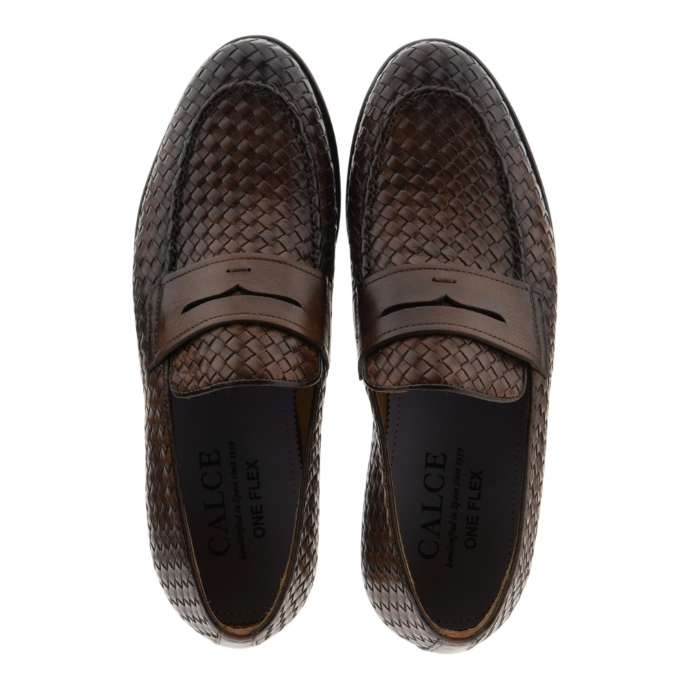 Mocasines trenzados cuero piel Calce foto 2