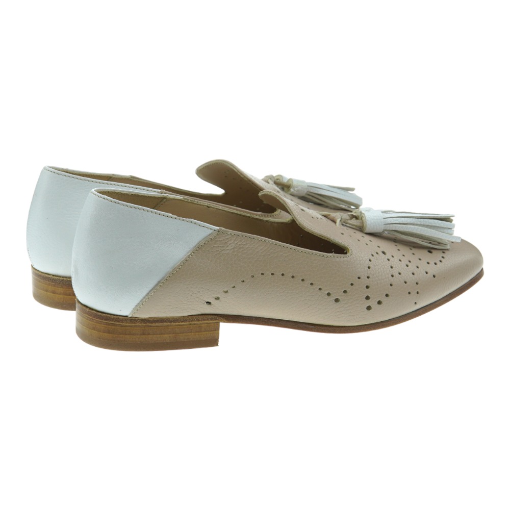 Mocasines mujer piel picado adorno borlas Calce X1683 foto 4