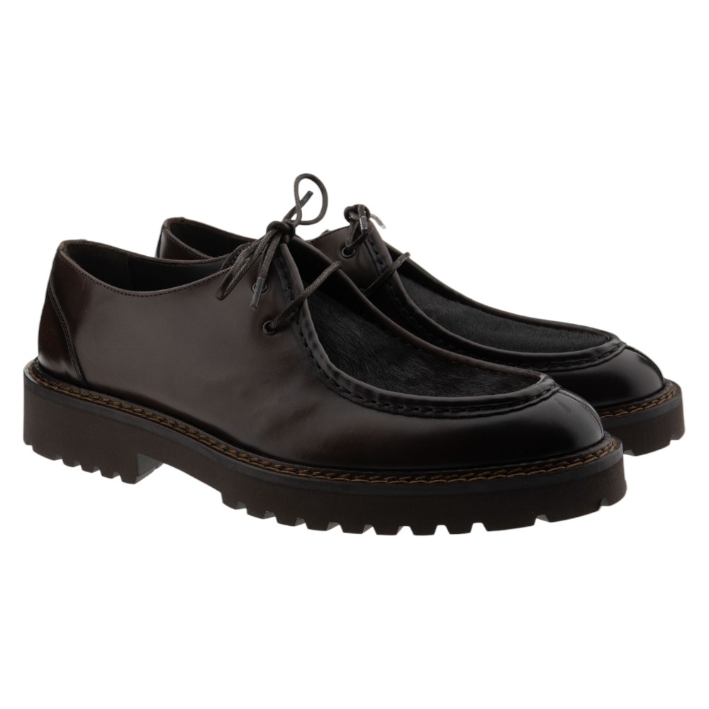 Blucher caballero piel potro marrón Calce X1718