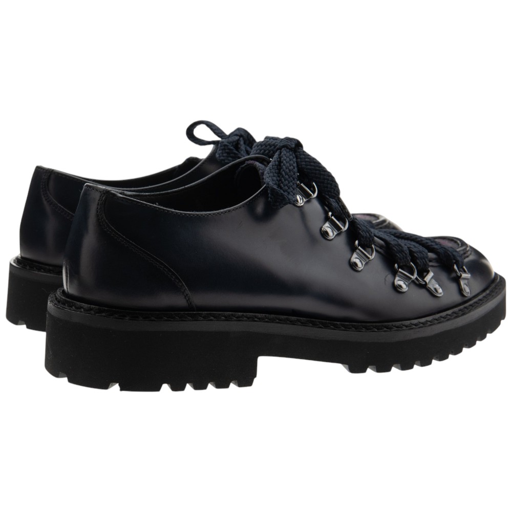 Blucher piel azul suela track hombre Calce | Carrilé foto 4