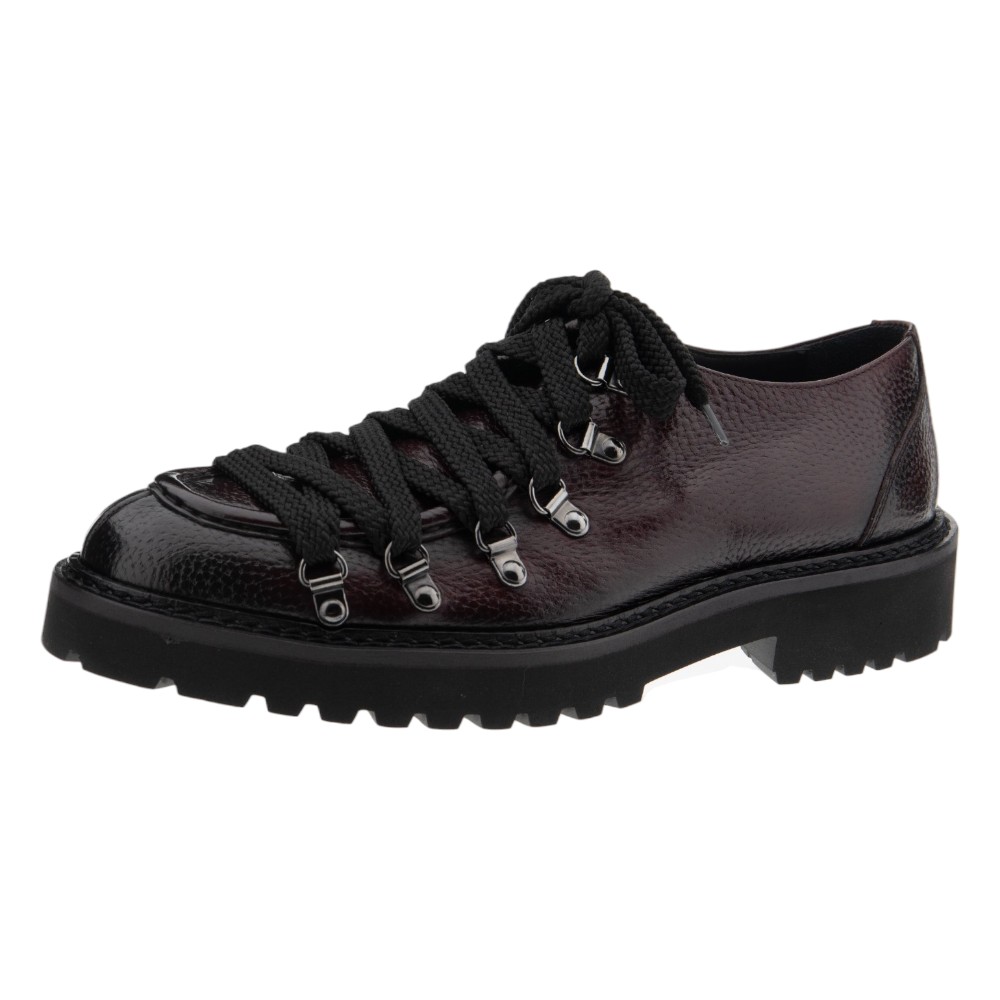 Blucher piel burdeos caballero suela track Calce foto 3