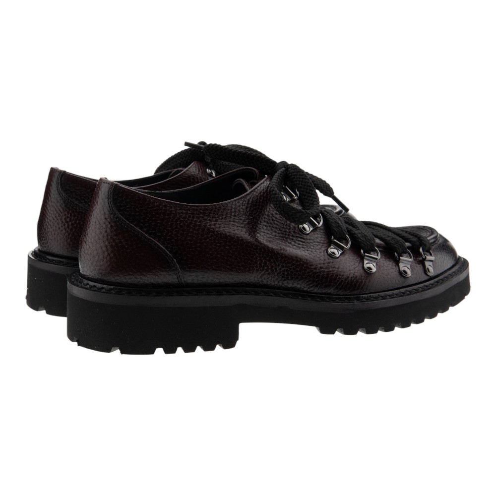 Blucher piel burdeos caballero suela track Calce foto 4