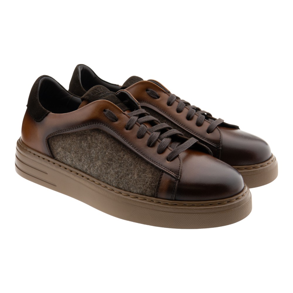 Zapatillas casual marrones hombre Calce X1752