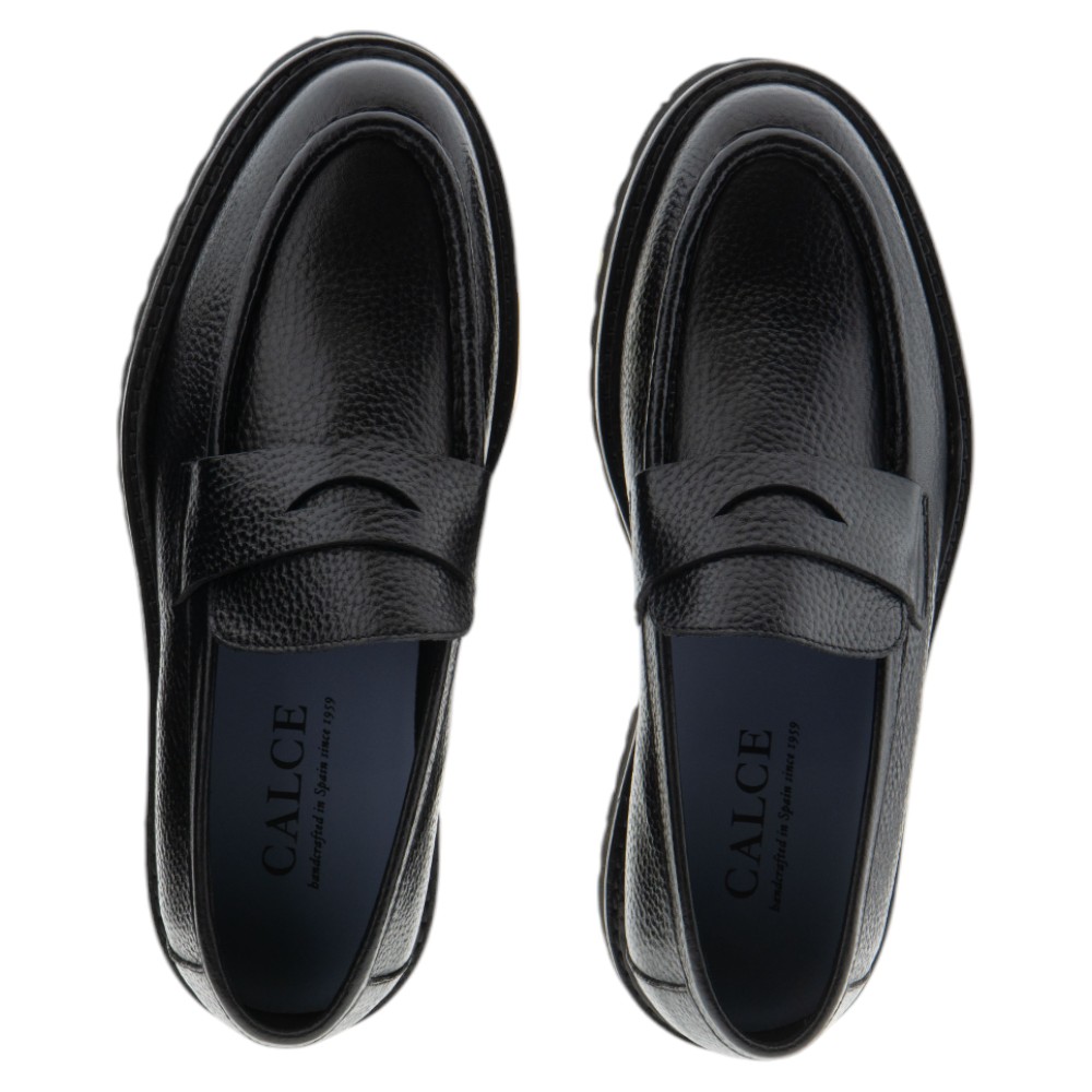 Zapatos mocasines negros Calce – Elegancia robusta para hombre foto 2