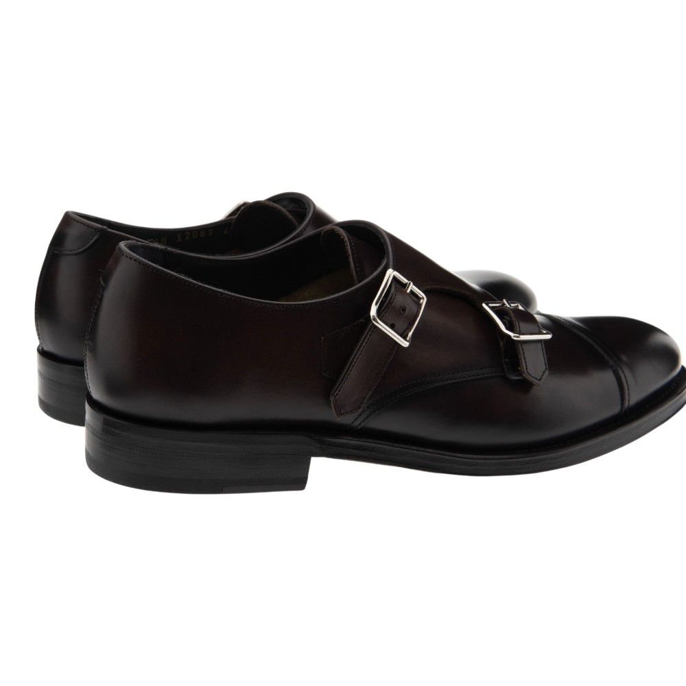 Zapatos burdeos hombre hebillas vestir Calce foto 4