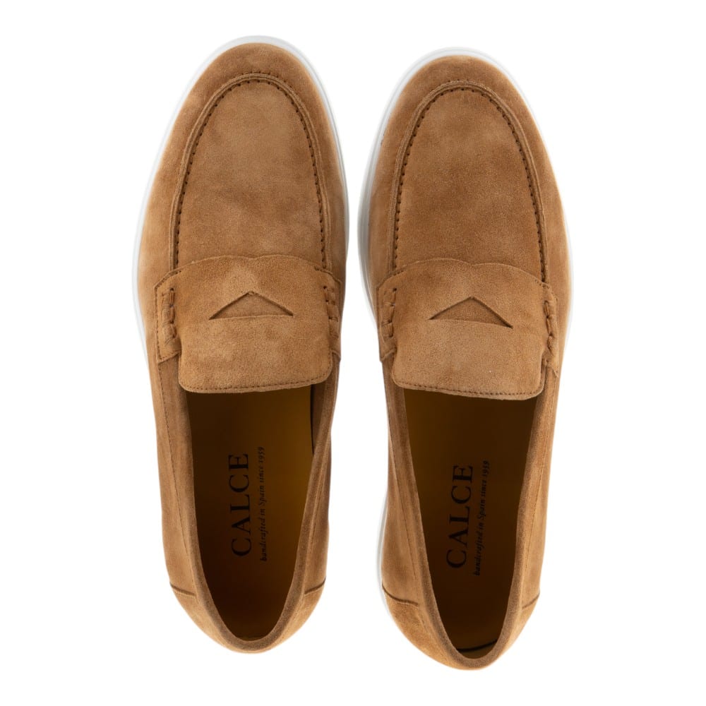 Mocasines hombre Calce beige con suela blanca – Estilo y comodidad casual foto 2