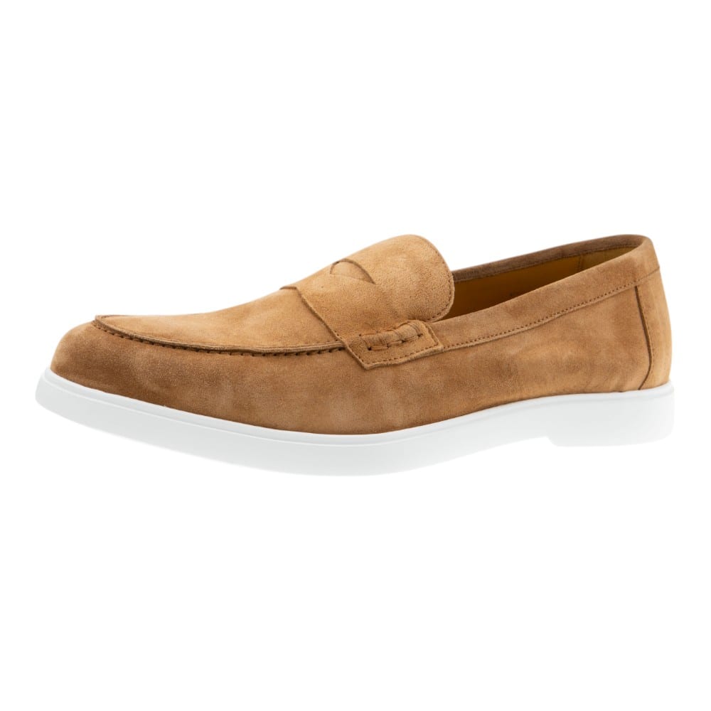 Mocasines hombre Calce beige con suela blanca – Estilo y comodidad casual foto 3
