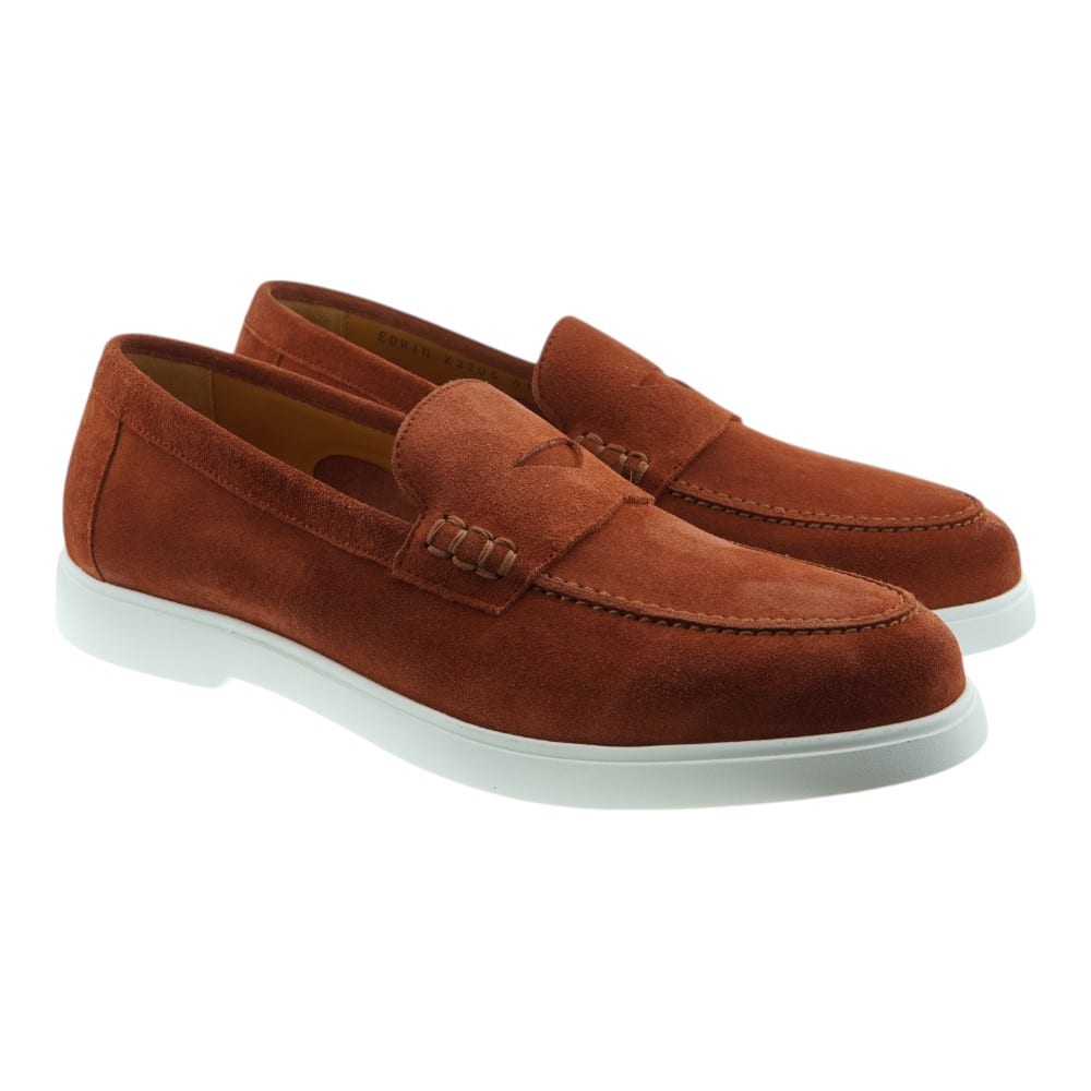 Mocasines Modernos Hombre Calce X2205 Naranja