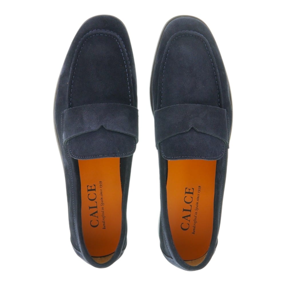 Compra Online los Elegantes Mocasines Hombre Azul de Ante Calce foto 2