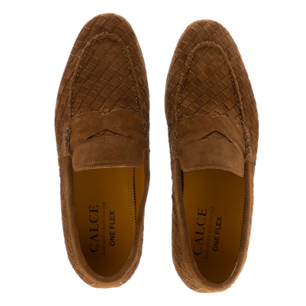 Mocasines hombre Calce de serraje trenzado en cuero - Elegancia artesanal foto 2