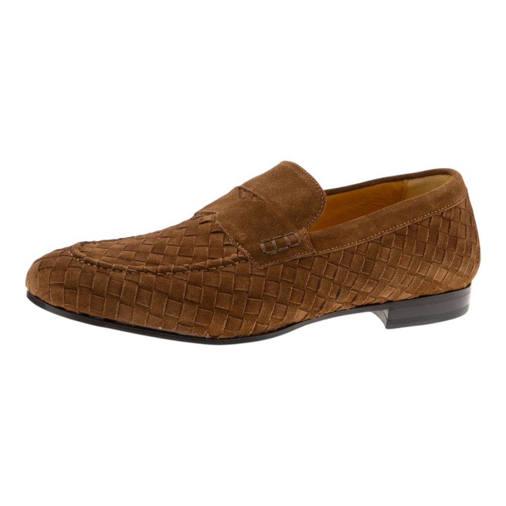 Mocasines hombre Calce de serraje trenzado en cuero - Elegancia artesanal foto 3