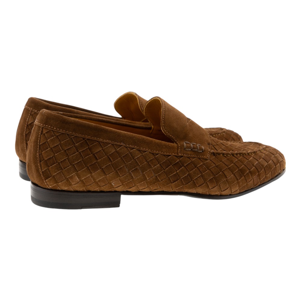 Mocasines hombre Calce de serraje trenzado en cuero - Elegancia artesanal foto 4