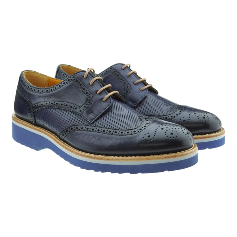 Blucher Hombre Azul Calce X2328