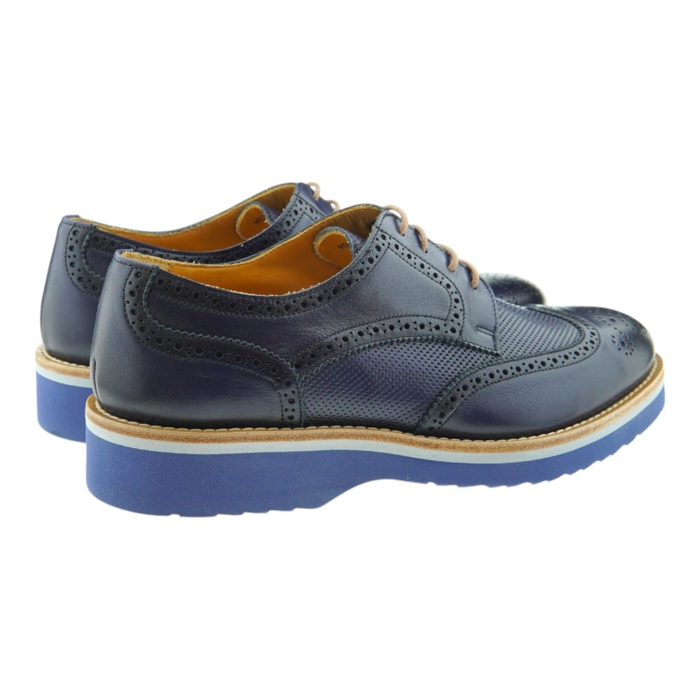 Blucher hombre azul Calce | Zapatos de piel para hombre foto 4