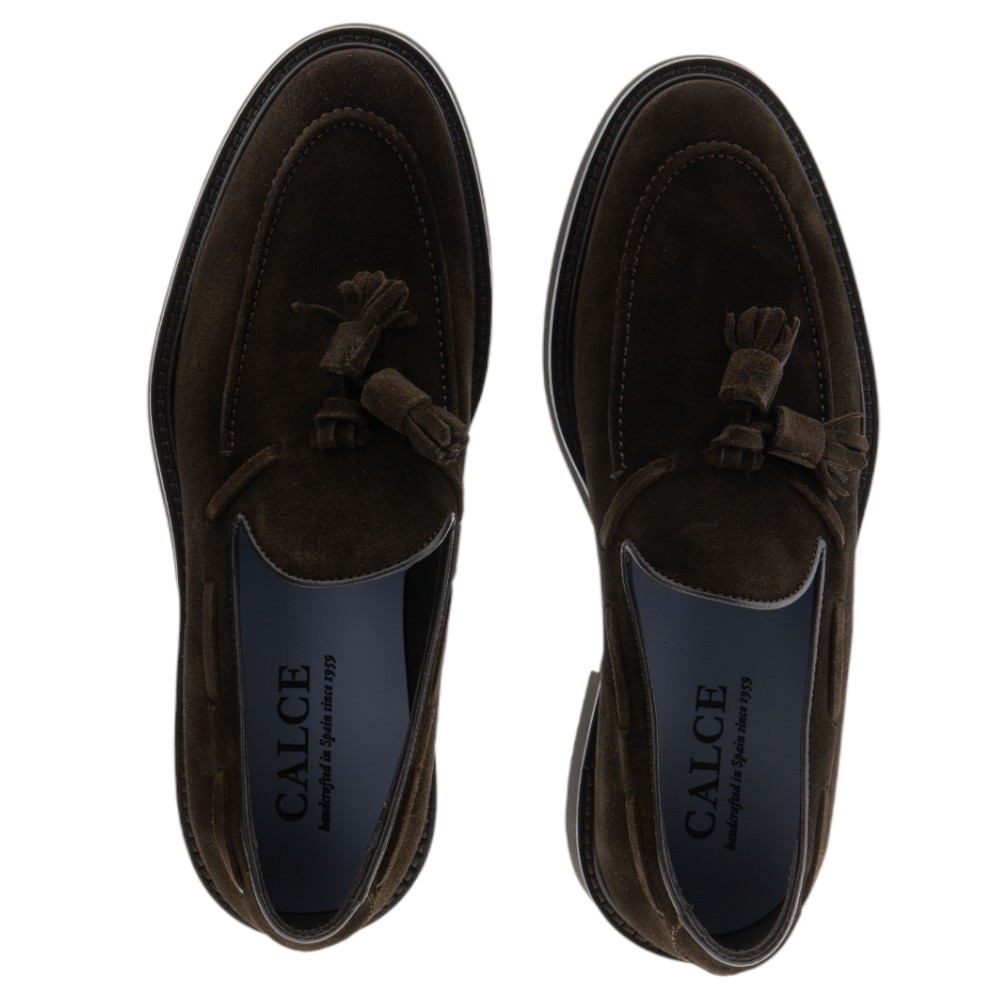 Mocasines borlas marrones Calce – Elegancia artesanal española foto 2